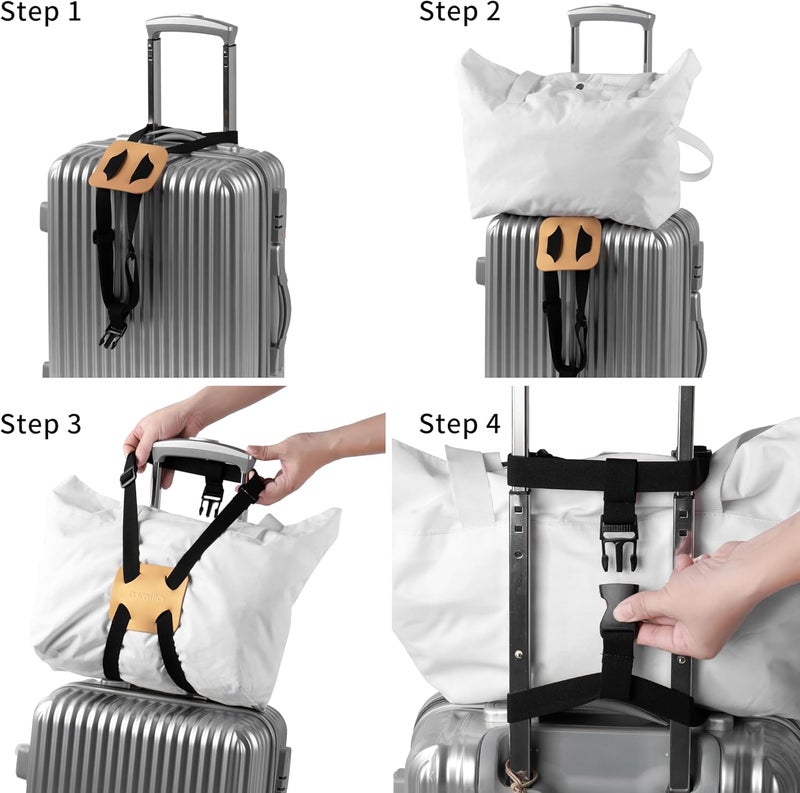 RUMILLA Luggage Bungee Strap for Suitcases - Add a Bag, Travel Bag Bungee Belt - Pink Luggage Strap (1PCS) - Image 5